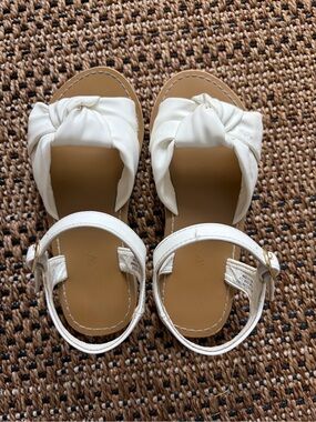 J. Crew White Knotted Front Kids Sandals